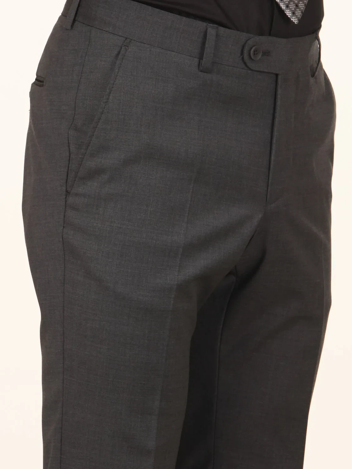 Hard Coal Weaving Slim Fit Classical Wool Blended Trousers - 3