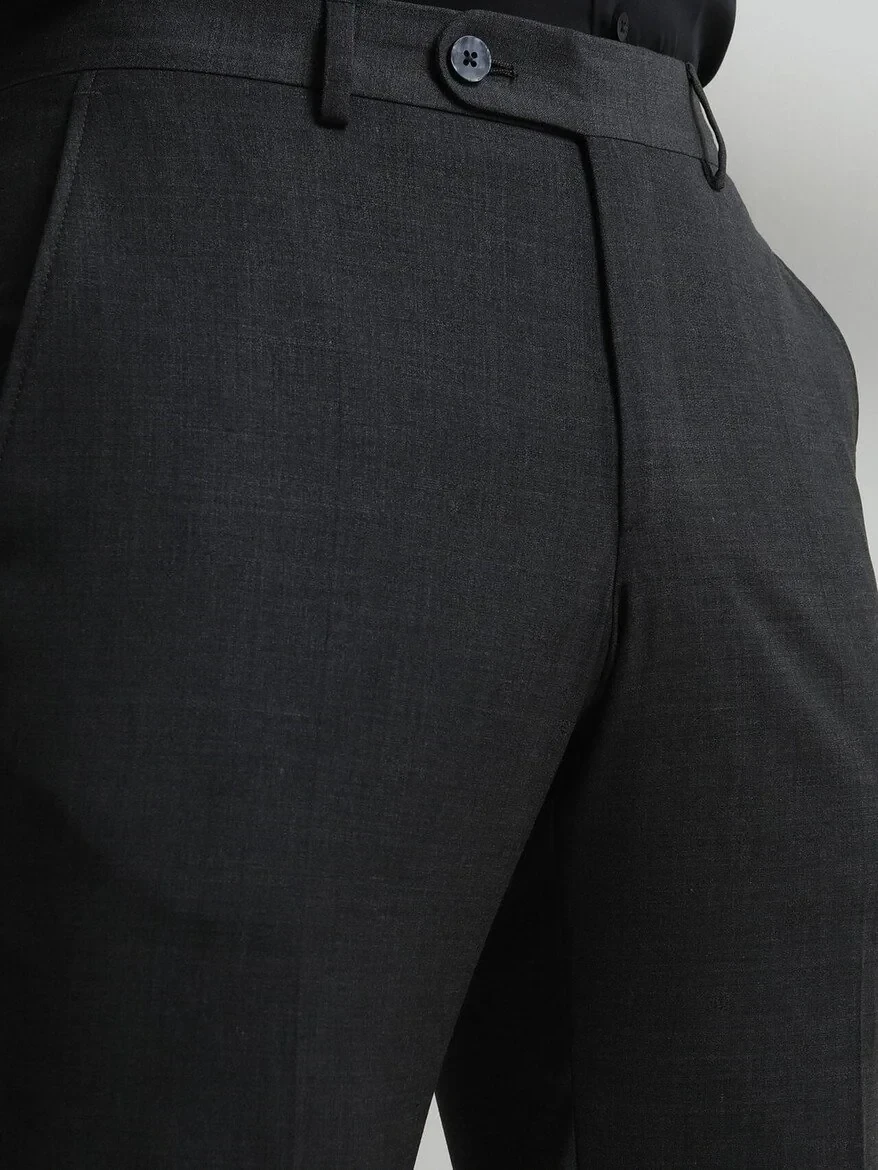 Hard Coal Weaving Slim Fit Classical Wool Blended Trousers - 2