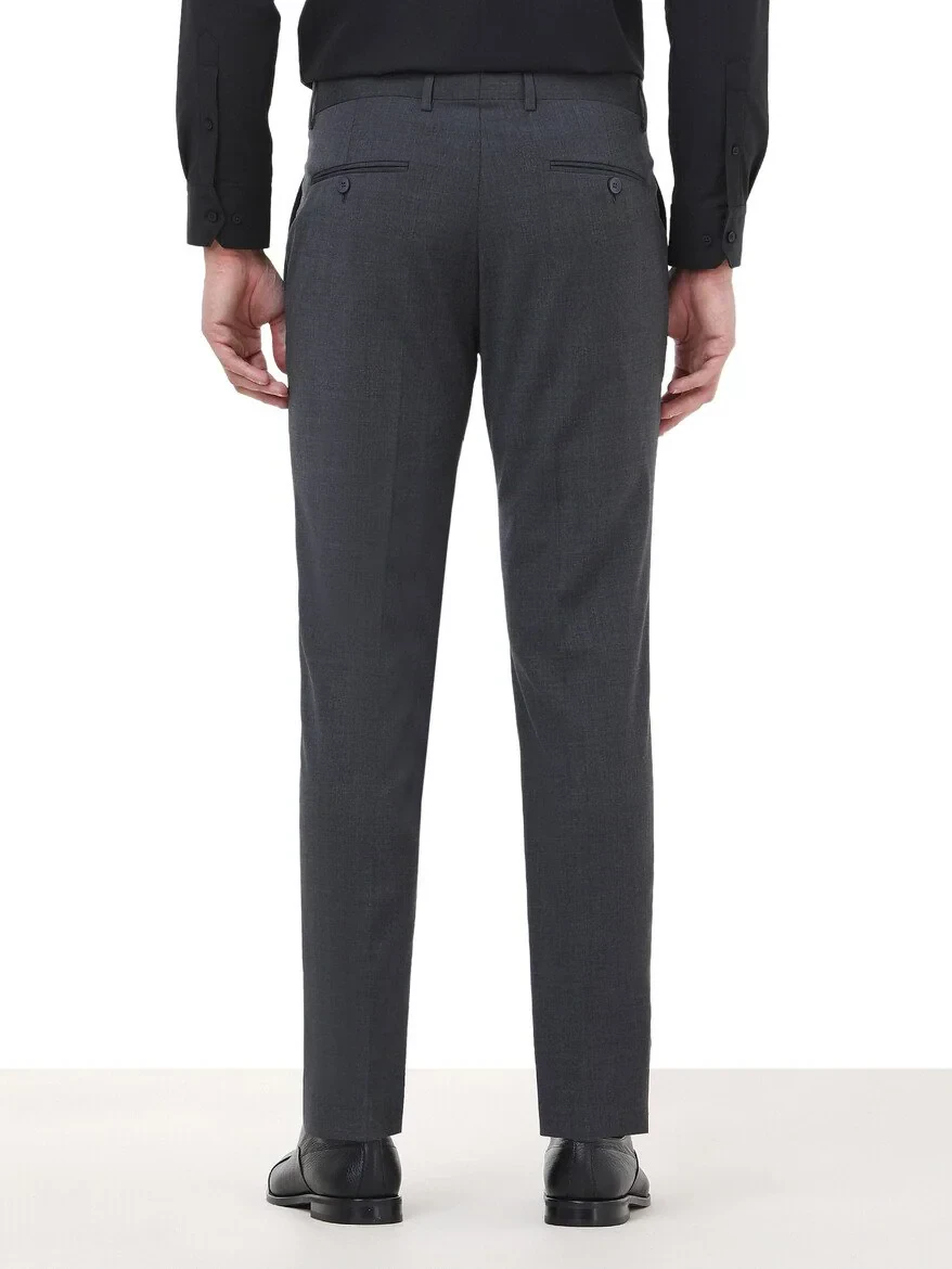 Hard Coal Weaving Slim Fit Classical Wool Blended Trousers 