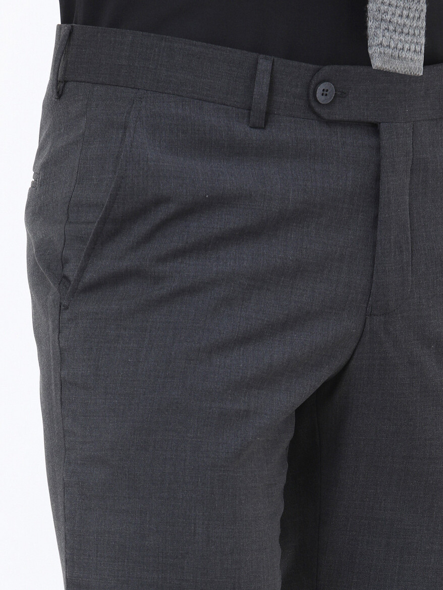 Hard Coal Weaving Slim Fit Classical Wool Blended Trousers - 3