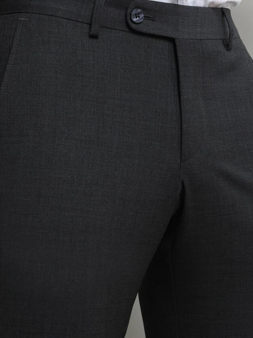 Hard Coal Weaving Slim Fit Classical Wool Blended Trousers - 3