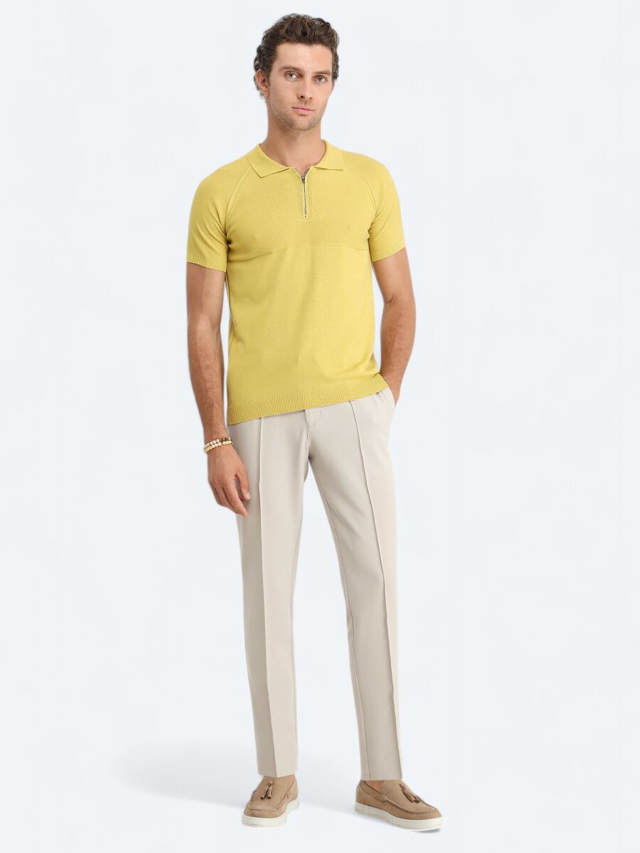 Hardal Polo Yaka Jakarlı Triko - 2