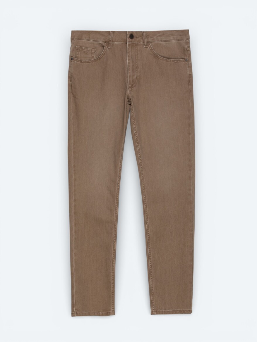 Hardal Slim Fit Denim Pamuk Karışımlı Pantolon - 5