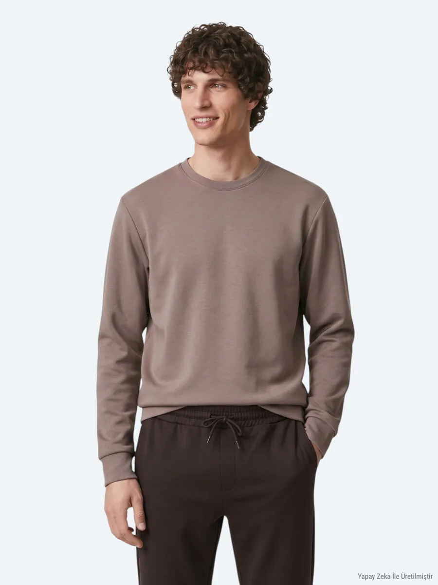 Hazelnut Plain Sweatshirt - 3