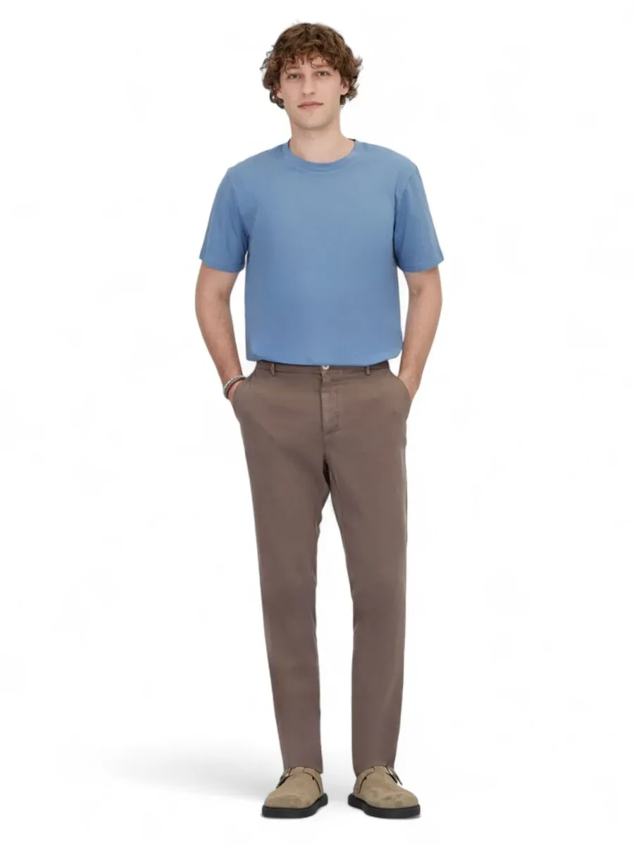 Indigo Crew Neck 100% Cotton T-Shirt - 2