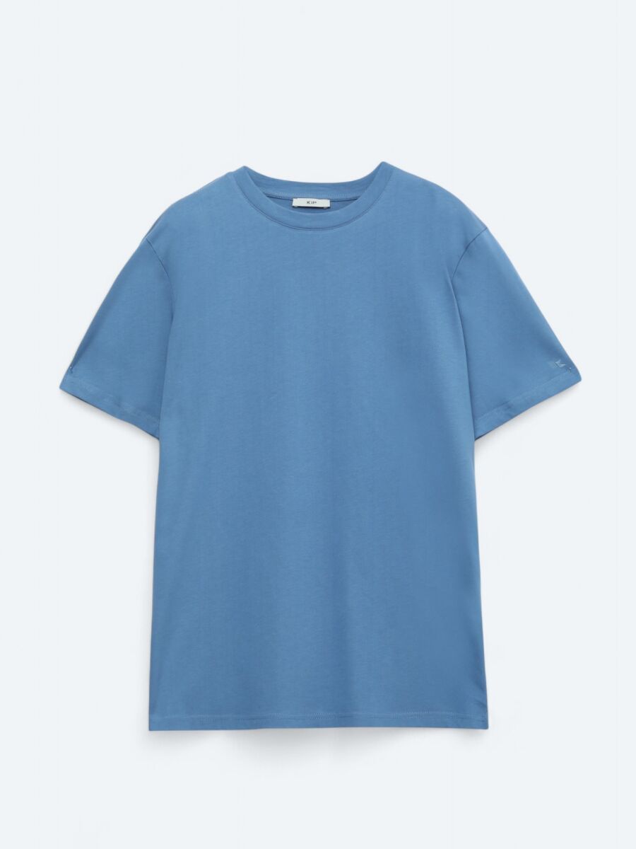 Indigo Crew Neck 100% Cotton T-Shirt - 5