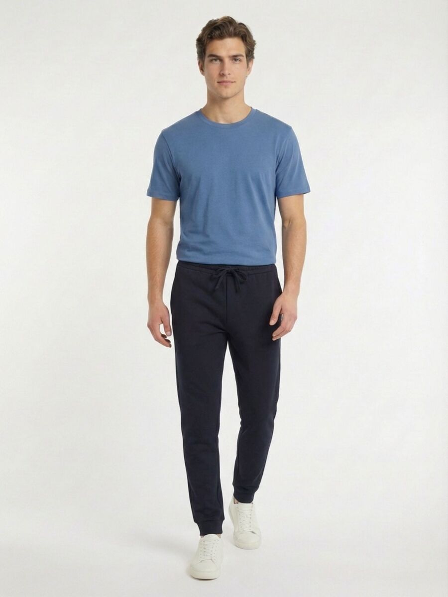 Indigo Crew Neck 100% Cotton T-Shirt - 2