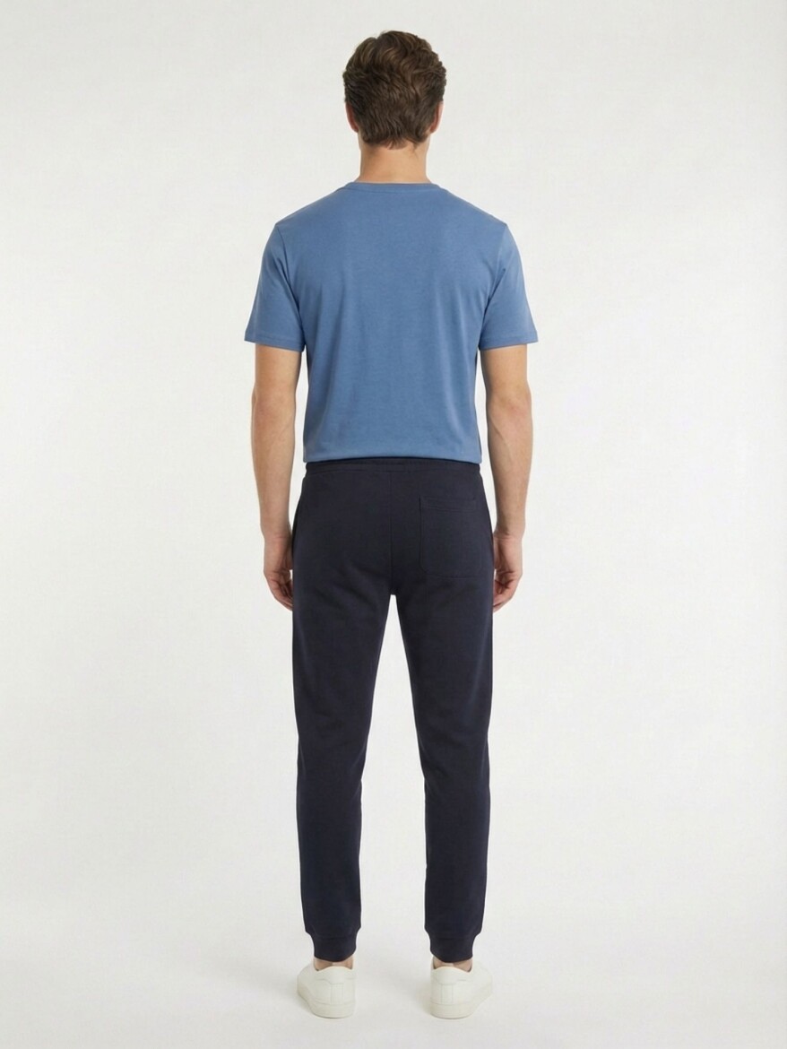 Indigo Crew Neck 100% Cotton T-Shirt - 4