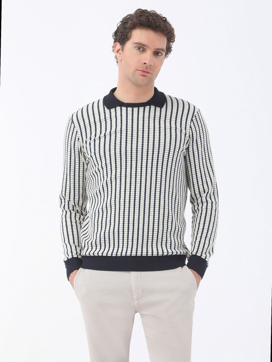 Indigo Crew Neck Sweatshirt - 1