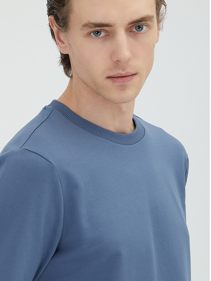 Indigo Crew Neck Sweatshirt - 3