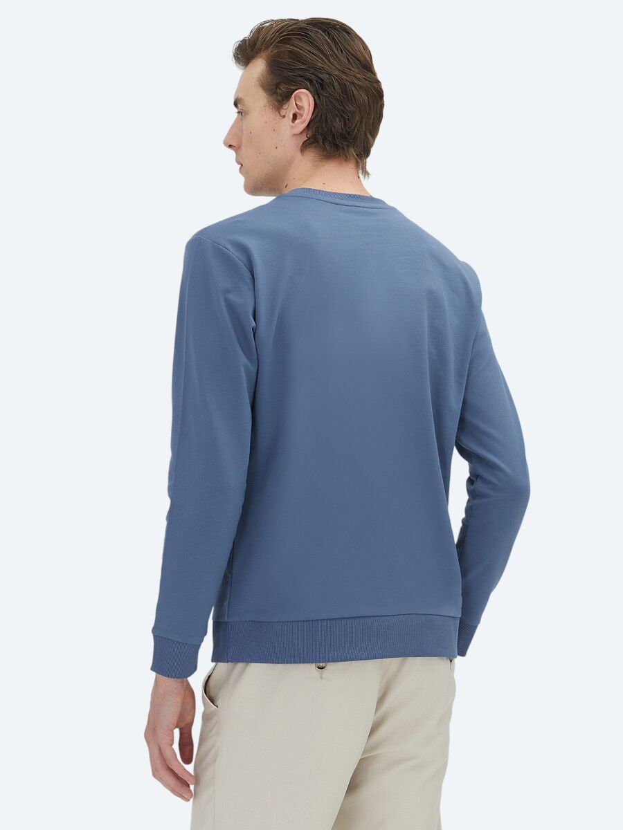 Indigo Crew Neck Sweatshirt - 5