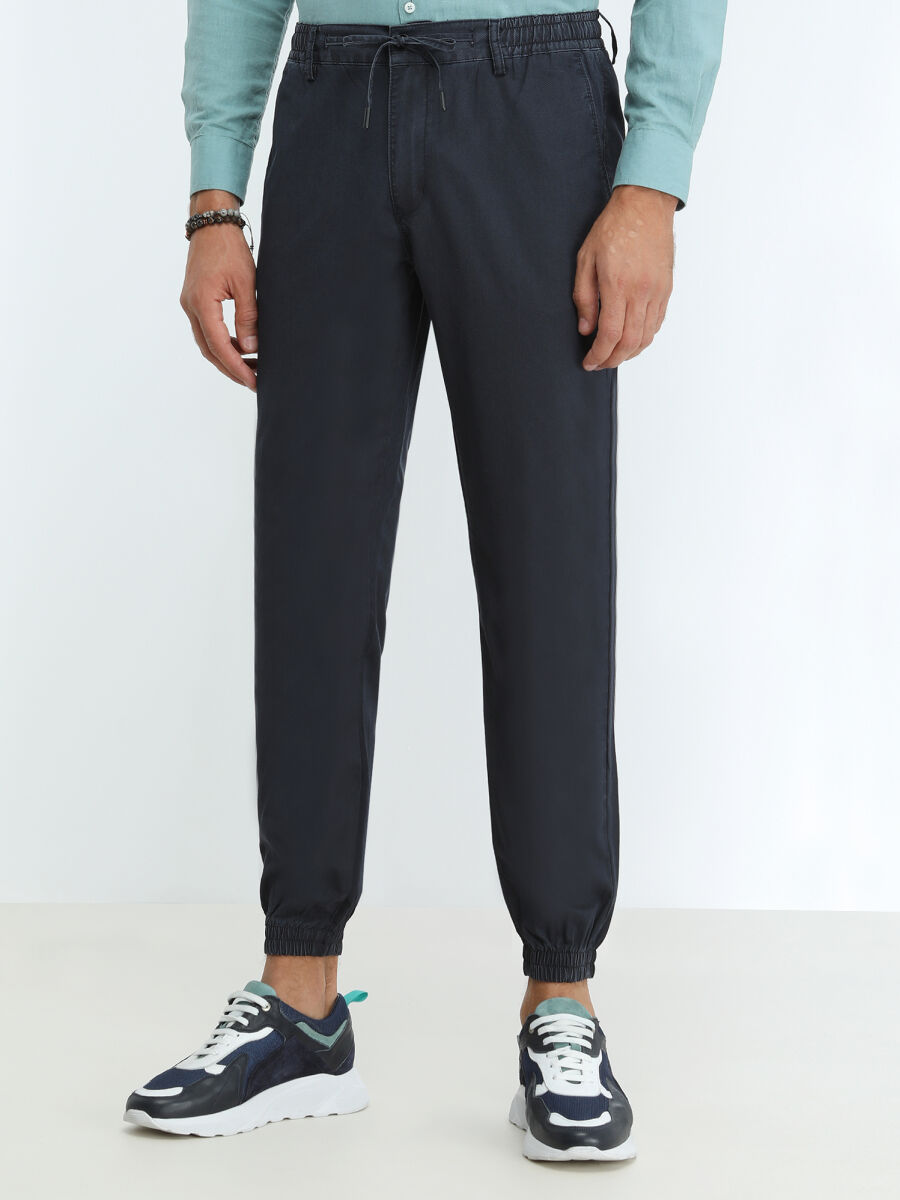 İndigo Dokuma Jogging Fit Casual Pantolon - 2