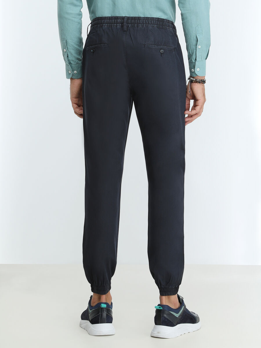 İndigo Dokuma Jogging Fit Casual Pantolon - 4