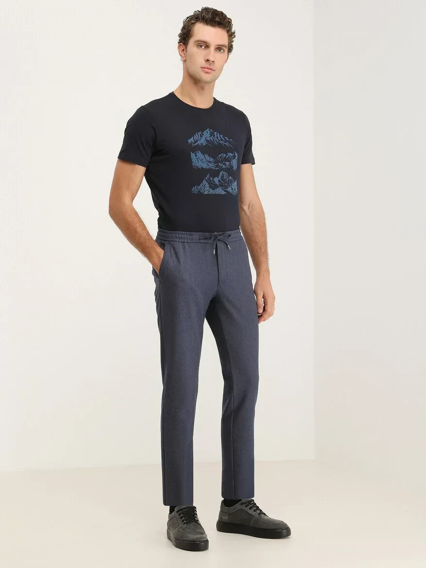 İndigo Dokuma Jogging Fit Casual Pantolon - KİP