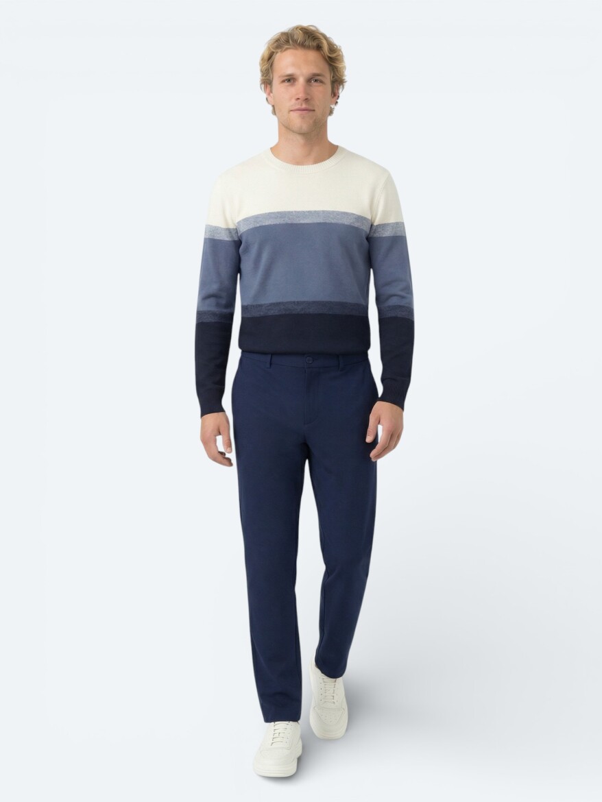 İndigo Dokuma Jogging Fit Casual Pantolon - 3