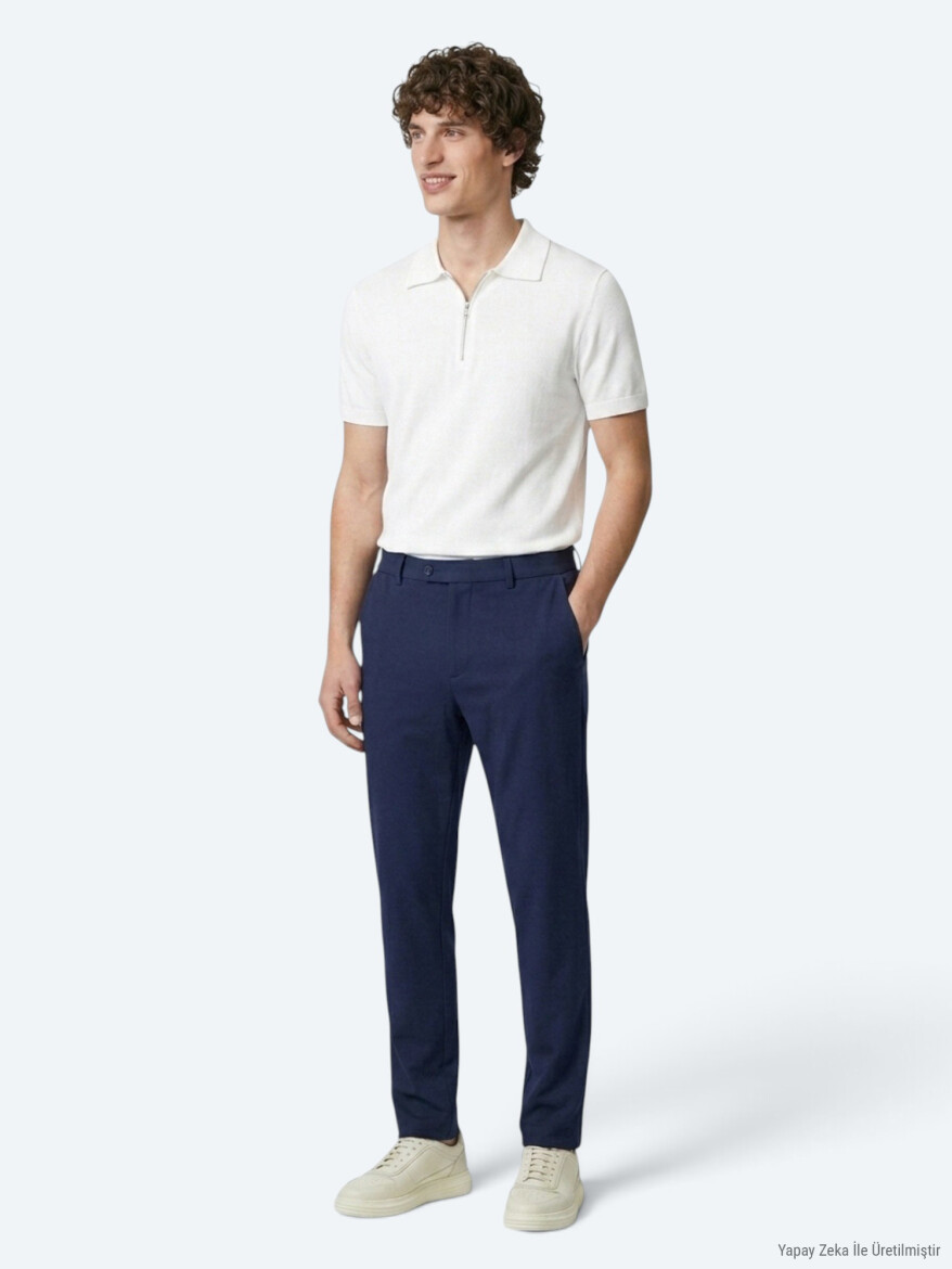 İndigo Dokuma Jogging Fit Casual Pantolon - KİP (1)