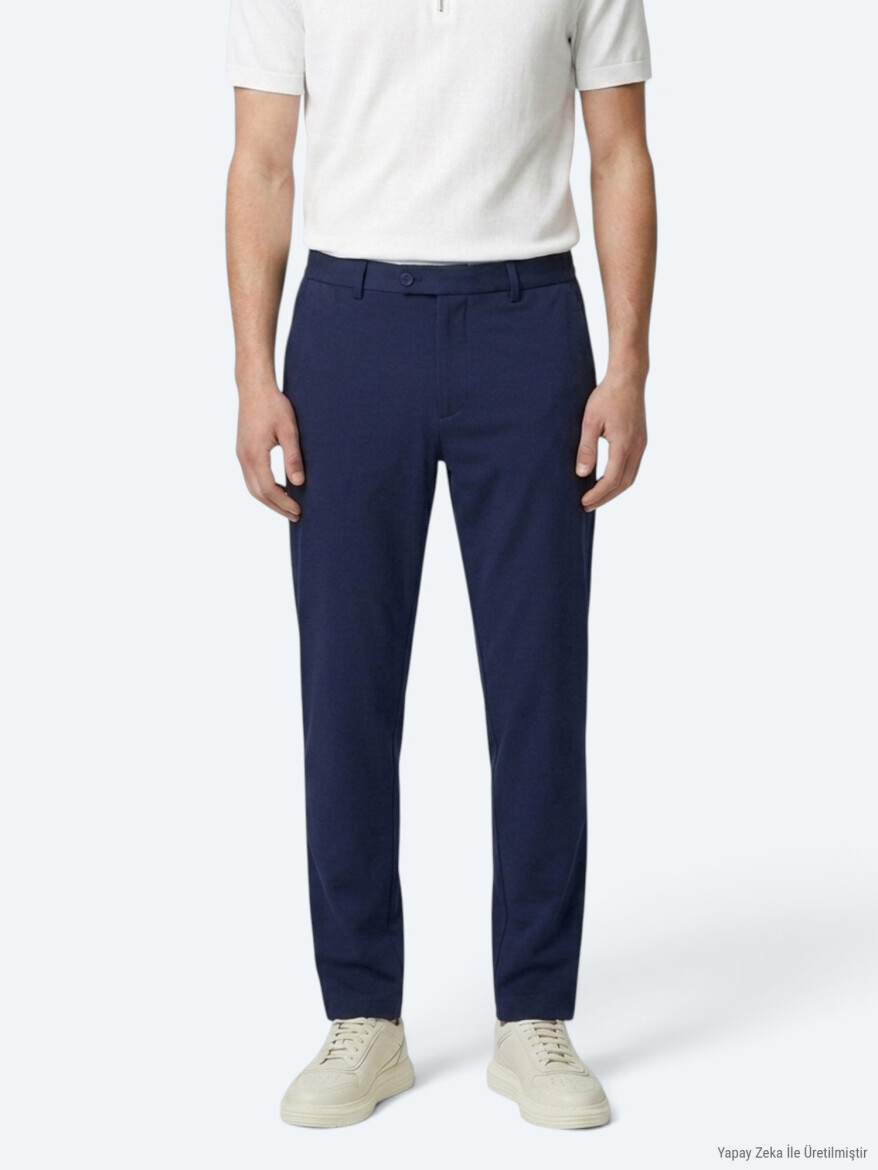 İndigo Dokuma Jogging Fit Casual Pantolon - 3