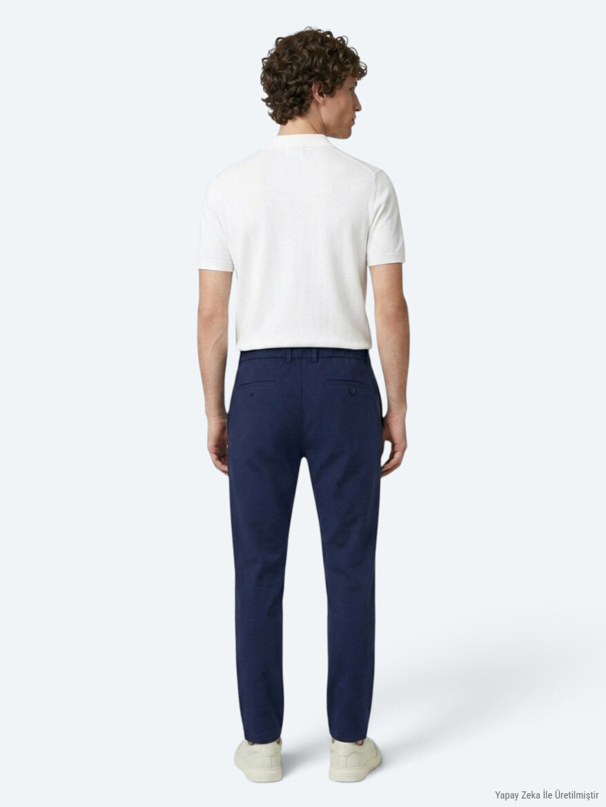 İndigo Dokuma Jogging Fit Casual Pantolon - 5