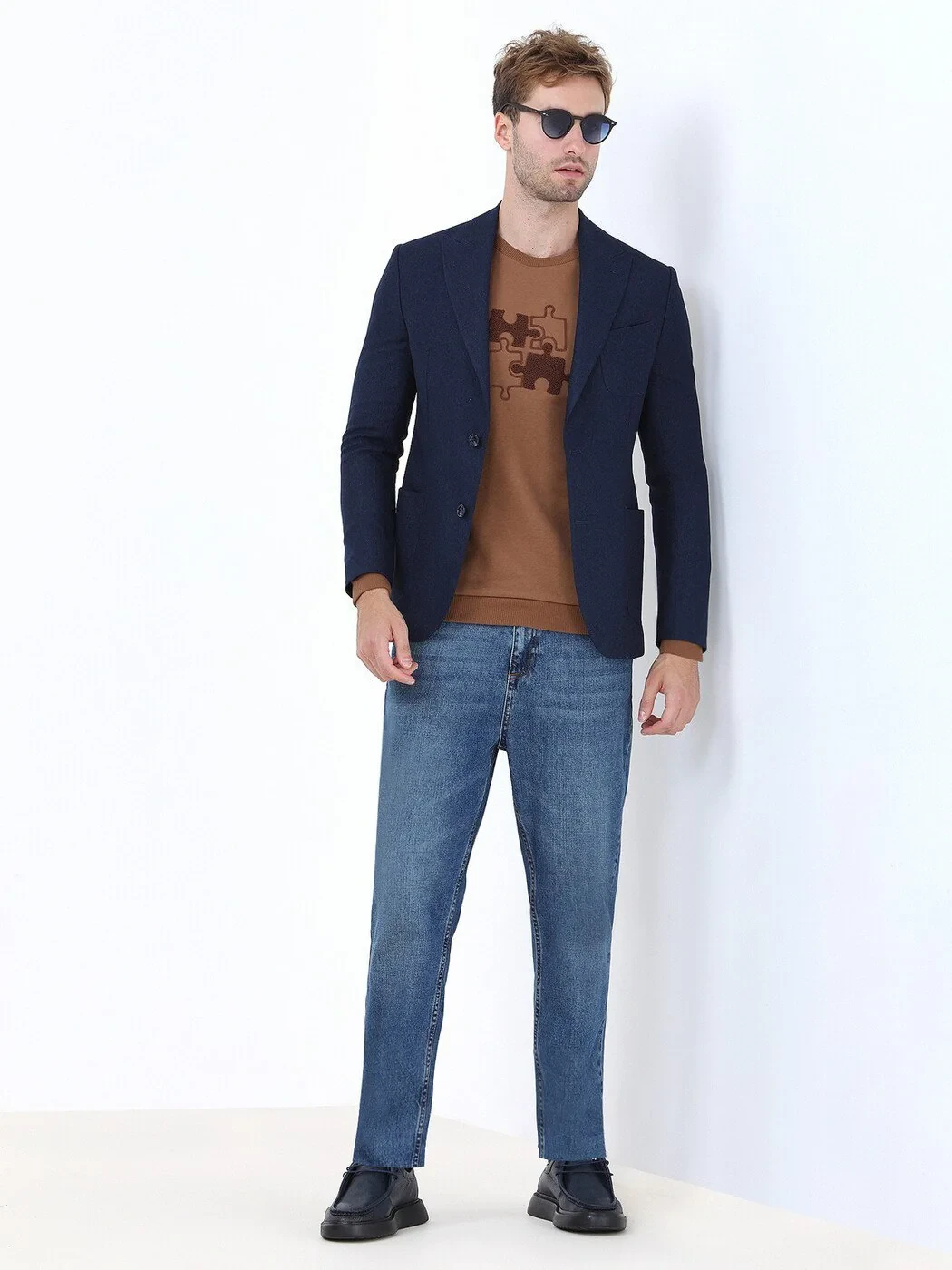 İndigo Düz Comfort Fit Ceket - 2