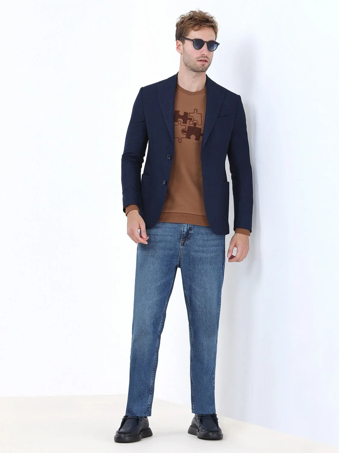 İndigo Düz Comfort Fit Ceket - 2