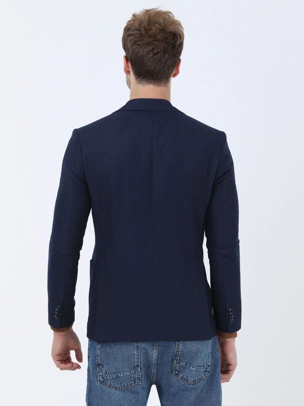 İndigo Düz Comfort Fit Ceket - 4