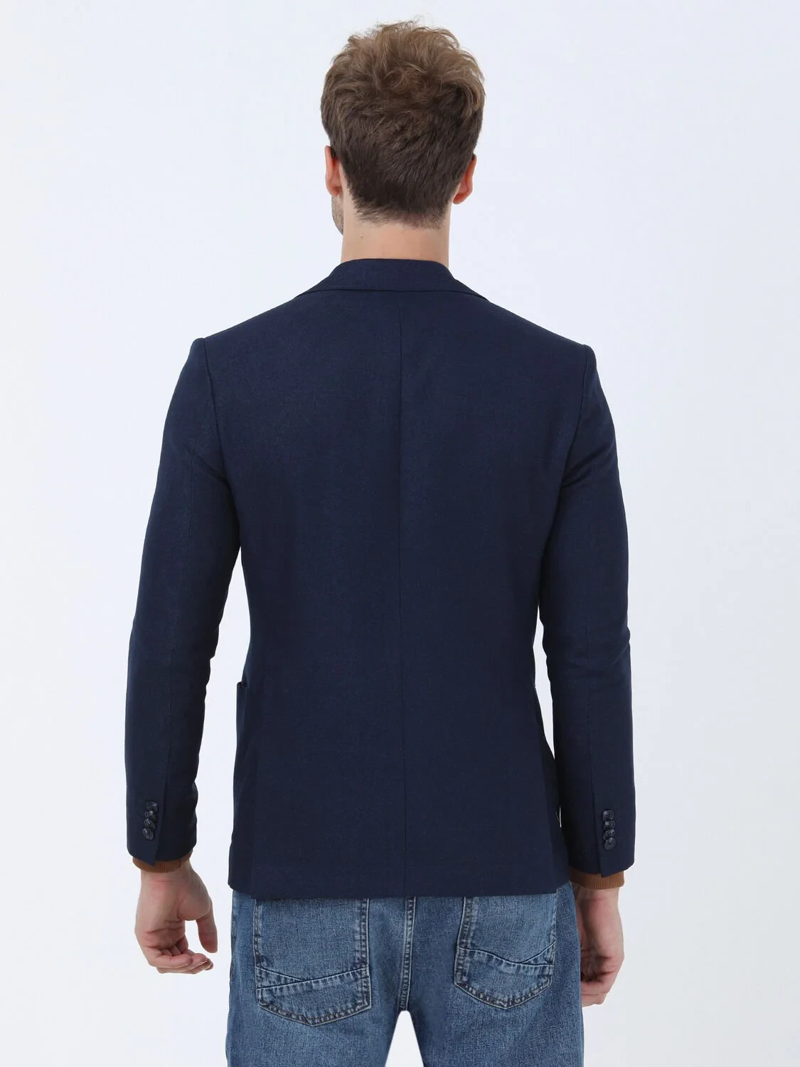 İndigo Düz Comfort Fit Ceket - 4