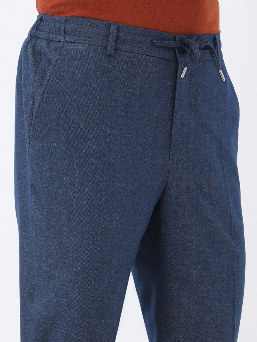 İndigo Düz Modern Fit Takım Elbise - 6