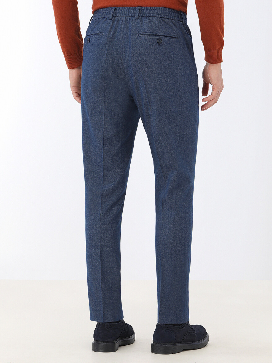 İndigo Düz Modern Fit Takım Elbise - 7