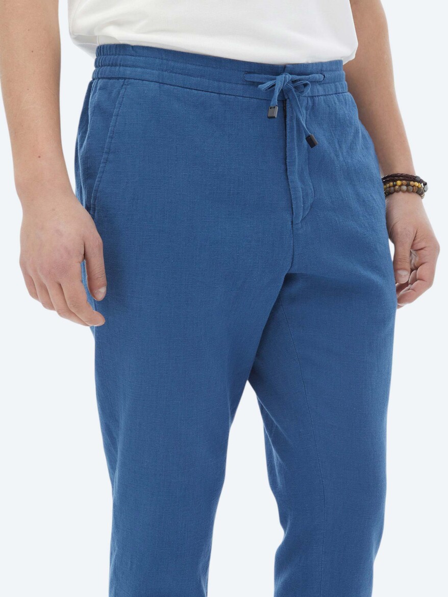 İndigo Düz Modern Fit Takım Elbise - 13