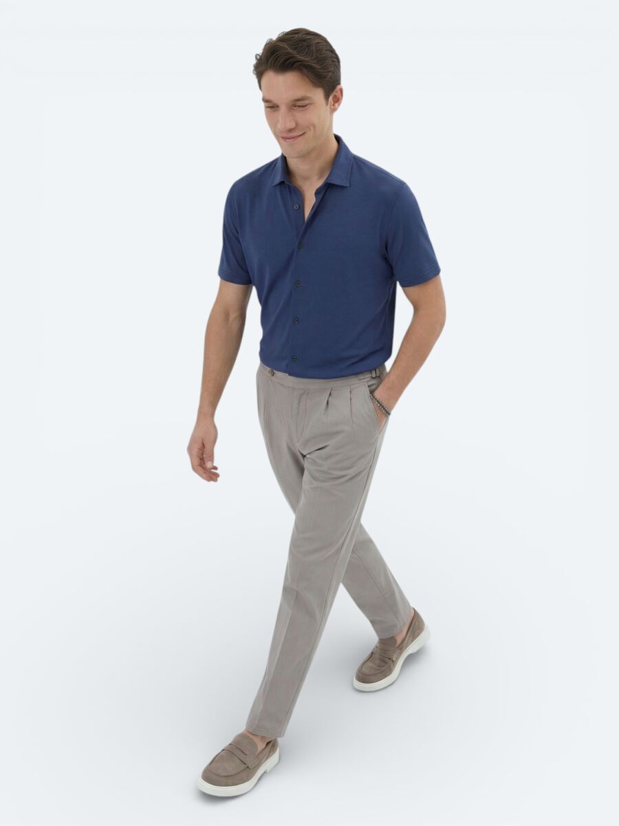 İndigo Düz Regular Fit Casual Gömlek - 2