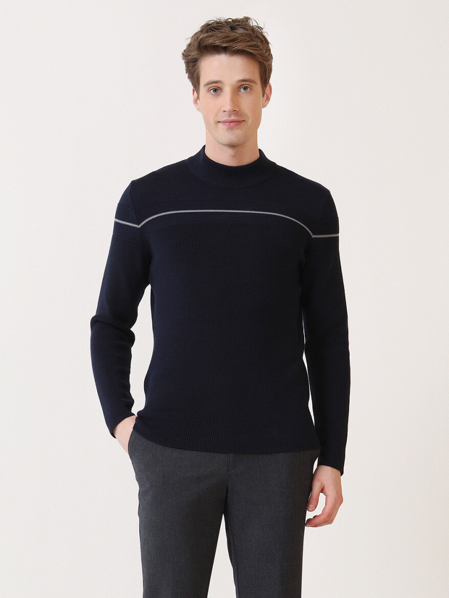 Indigo Knitwear Sweatshirt - 2