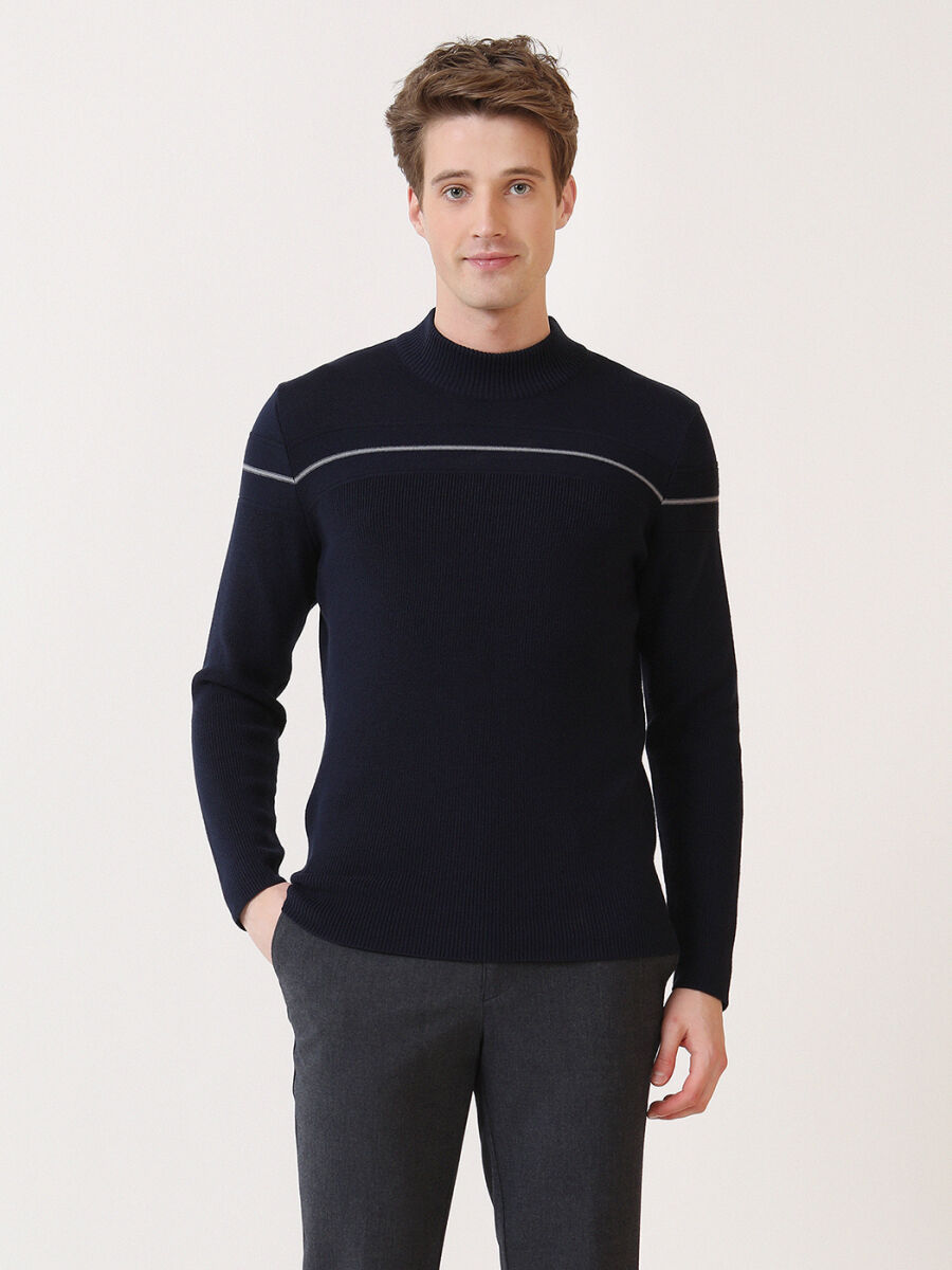 Indigo Knitwear Sweatshirt - 2