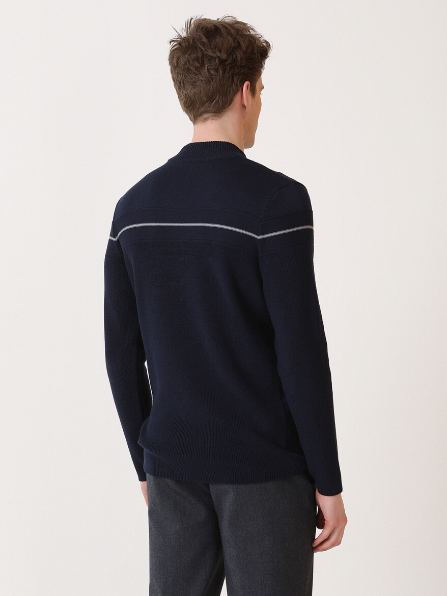 Indigo Knitwear Sweatshirt - 5