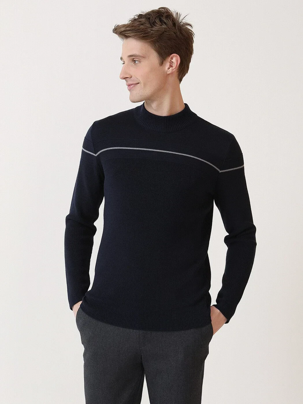 Indigo Knitwear Sweatshirt - 1