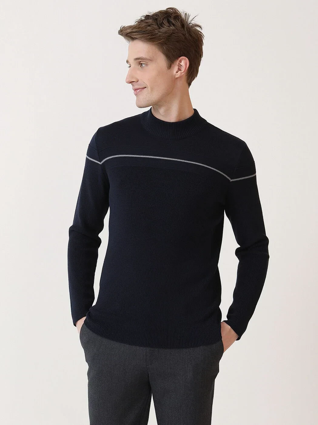 Indigo Knitwear Sweatshirt - 1
