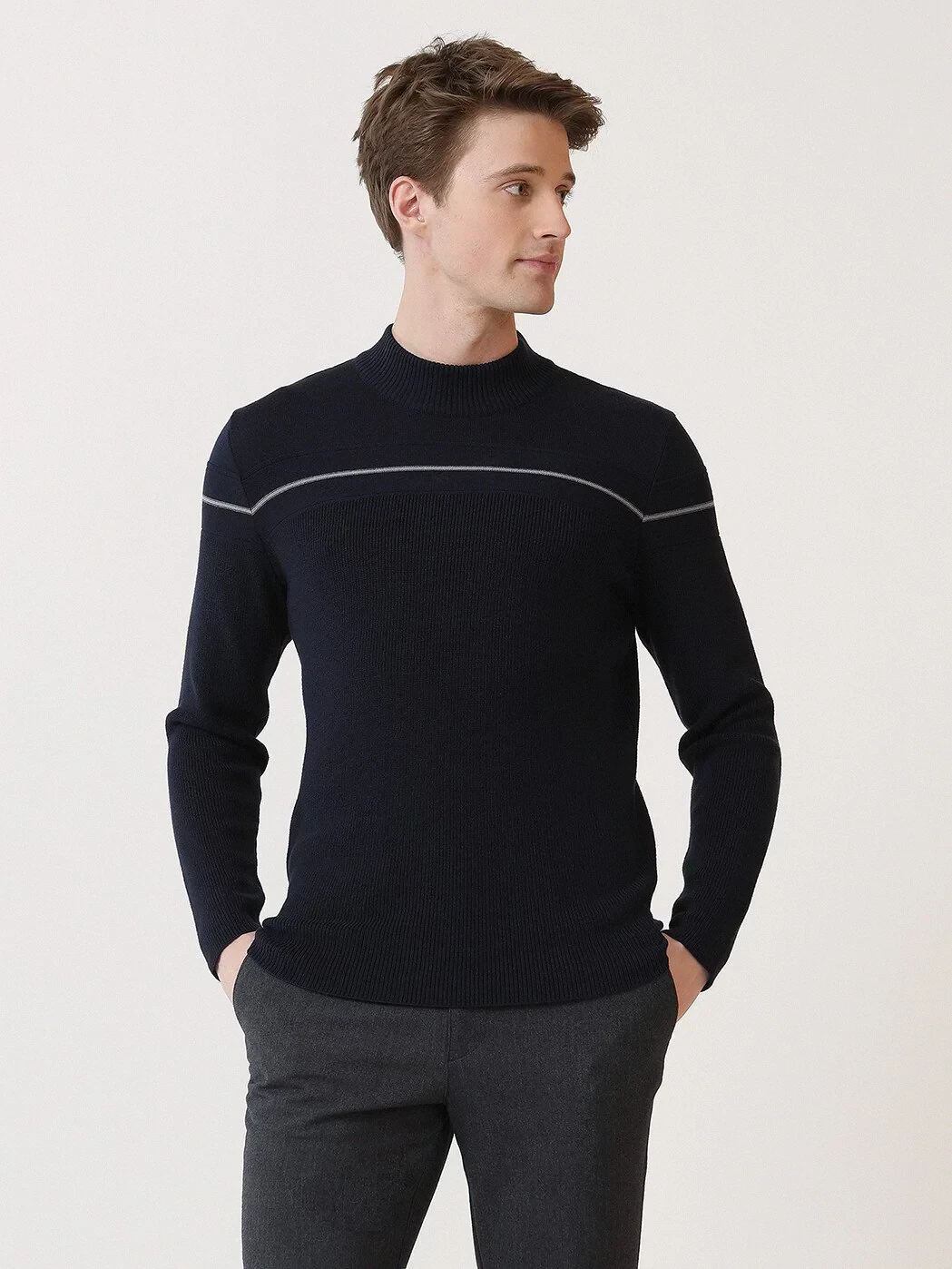 Indigo Knitwear Sweatshirt - 4