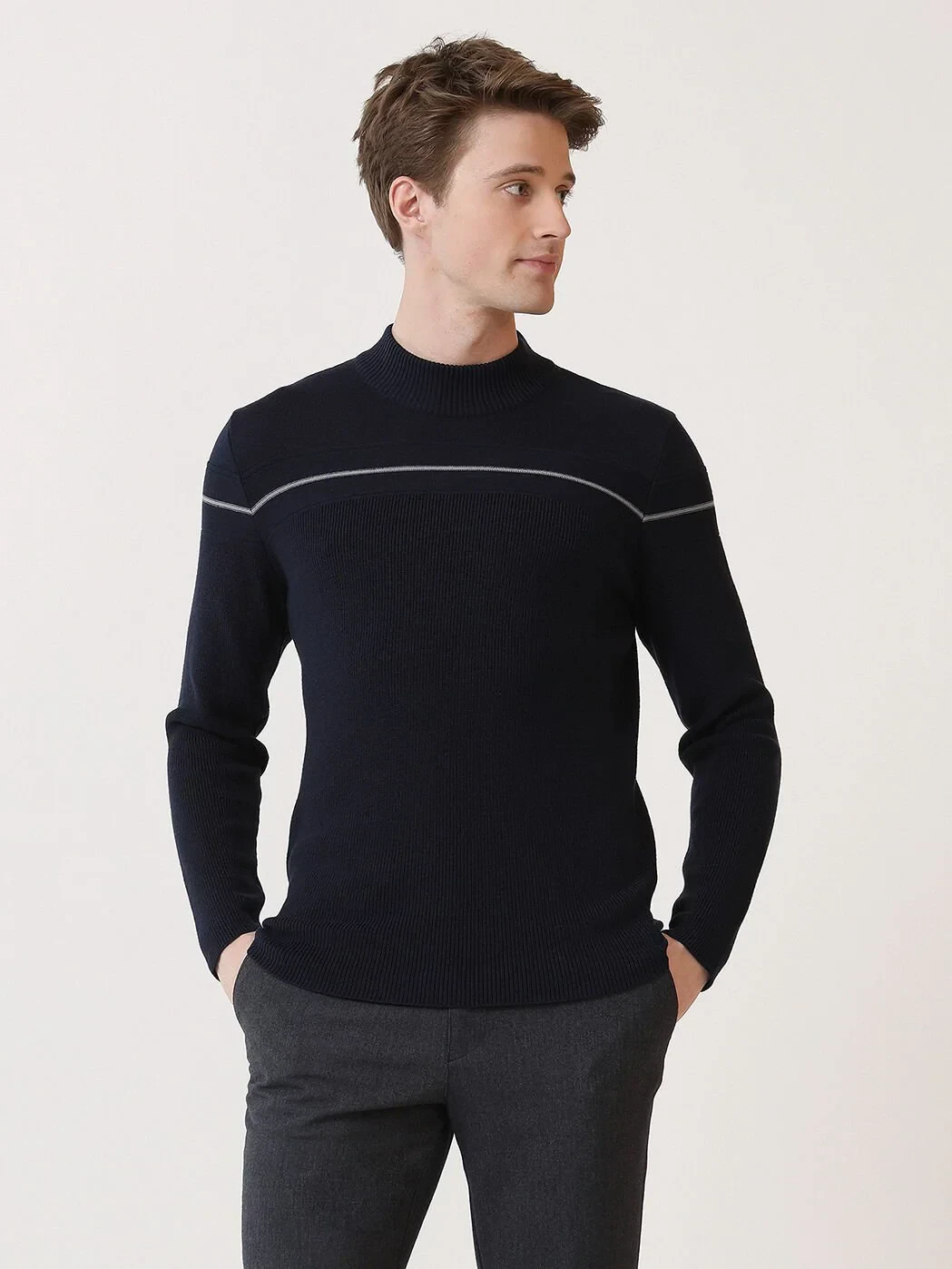 Indigo Knitwear Sweatshirt - 4