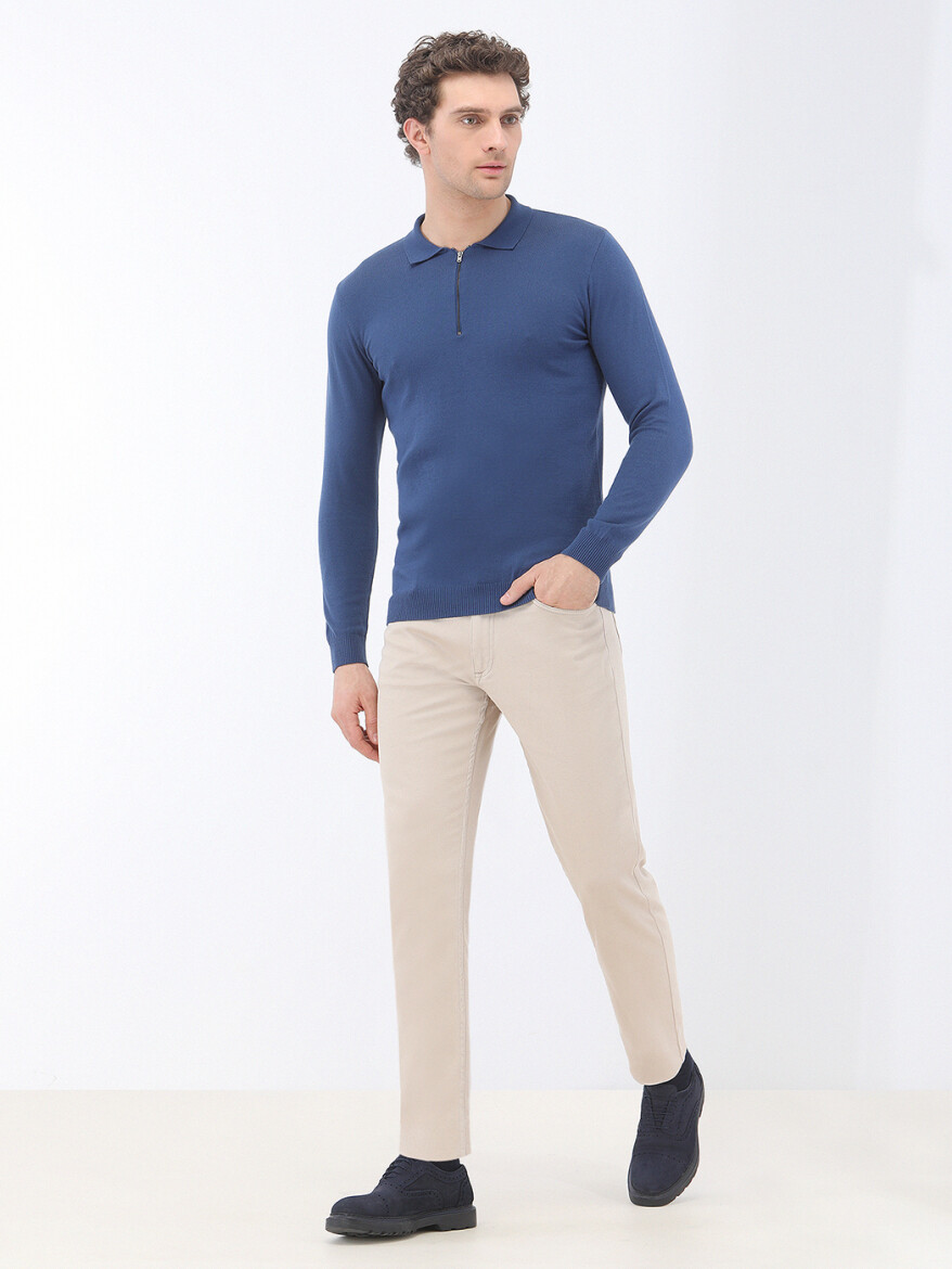Indigo Knitwear Sweatshirt - 2