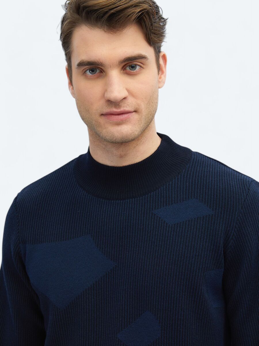 Indigo Knitwear Sweatshirt - 4
