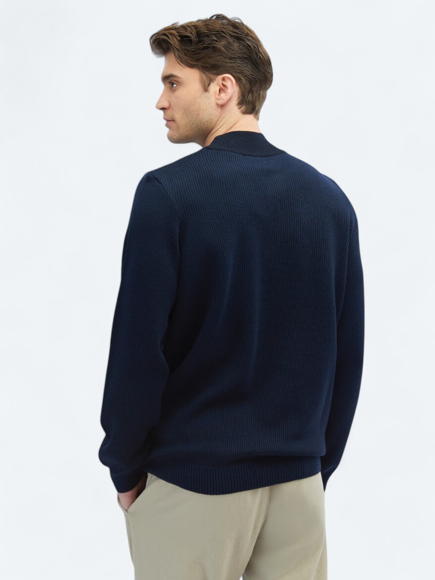 Indigo Knitwear Sweatshirt - 5