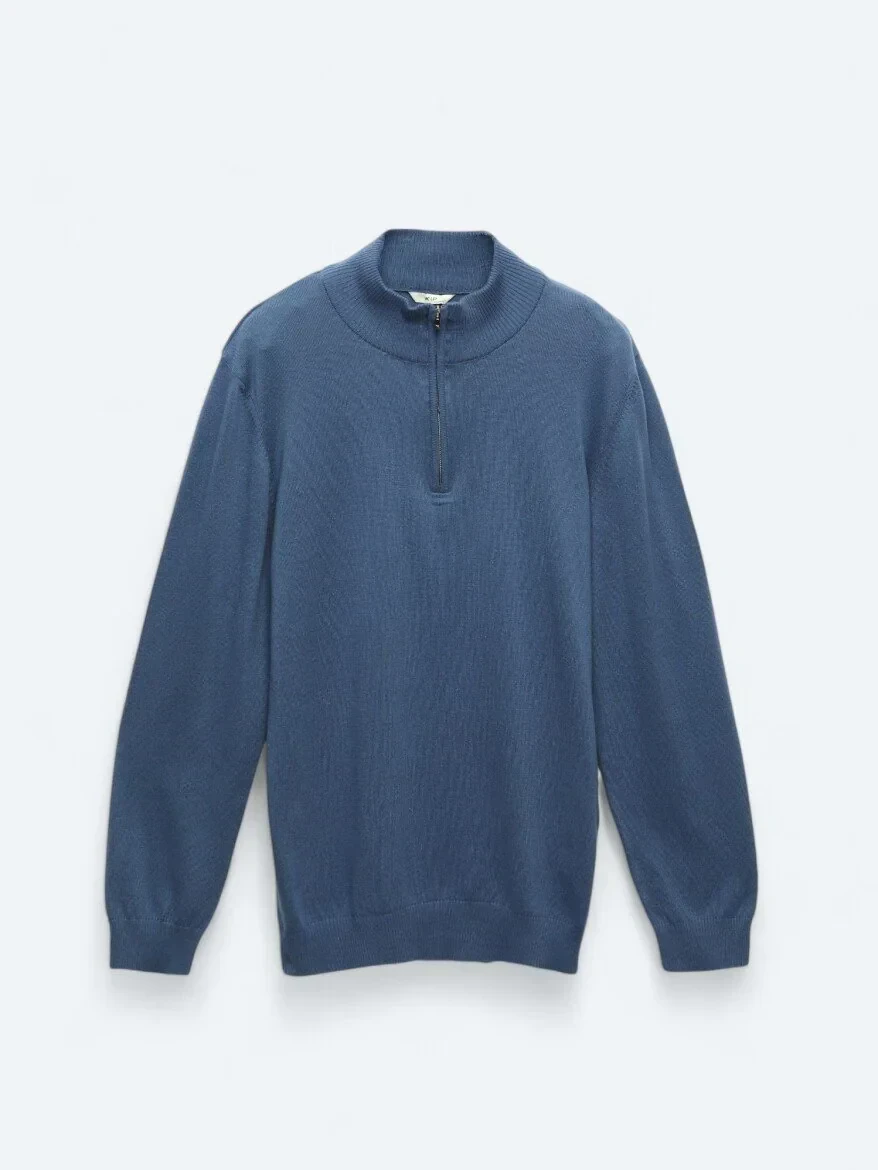 Indigo Knitwear Sweatshirt - 7