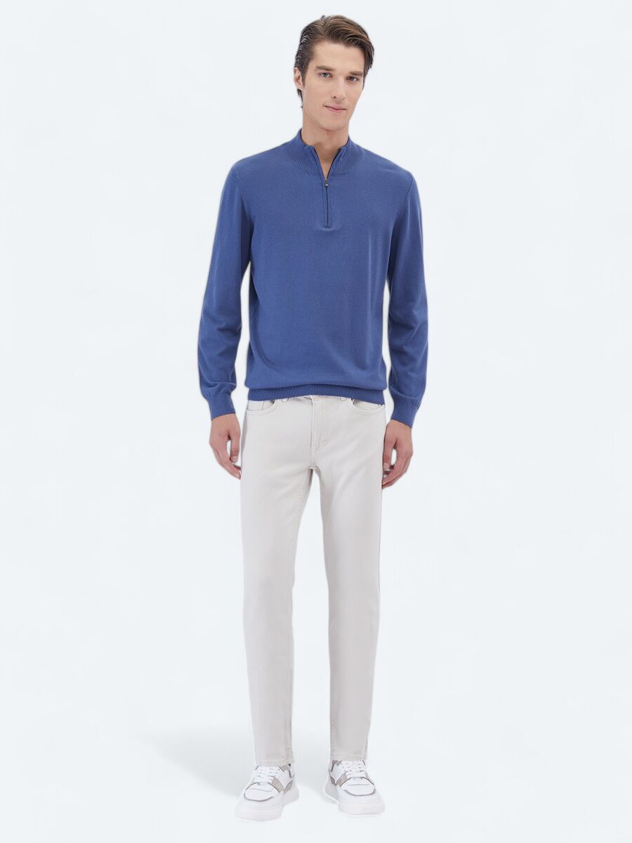 Indigo Knitwear Sweatshirt - 2