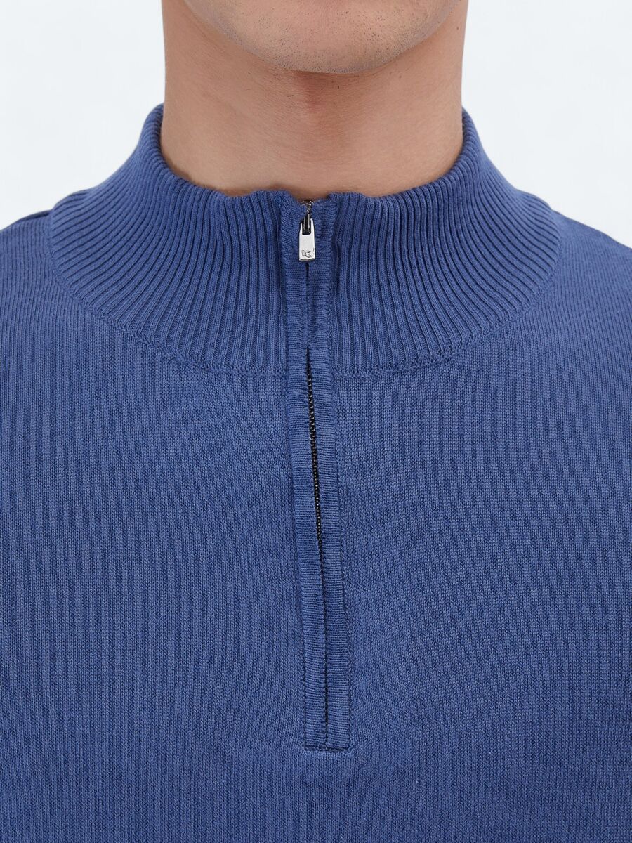 Indigo Knitwear Sweatshirt - 4