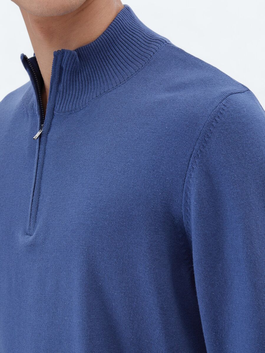 Indigo Knitwear Sweatshirt - 5