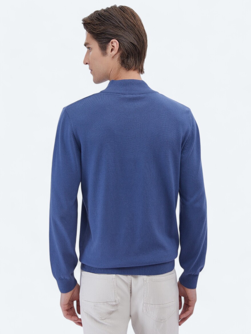 Indigo Knitwear Sweatshirt - 6