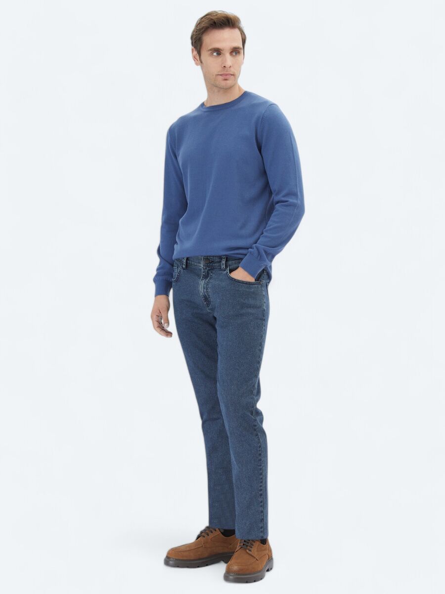 Indigo Knitwear Sweatshirt - 2