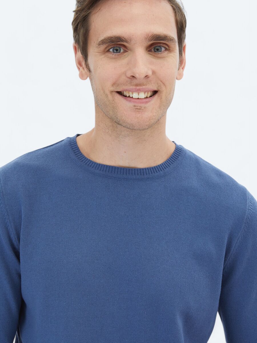 Indigo Knitwear Sweatshirt - 3