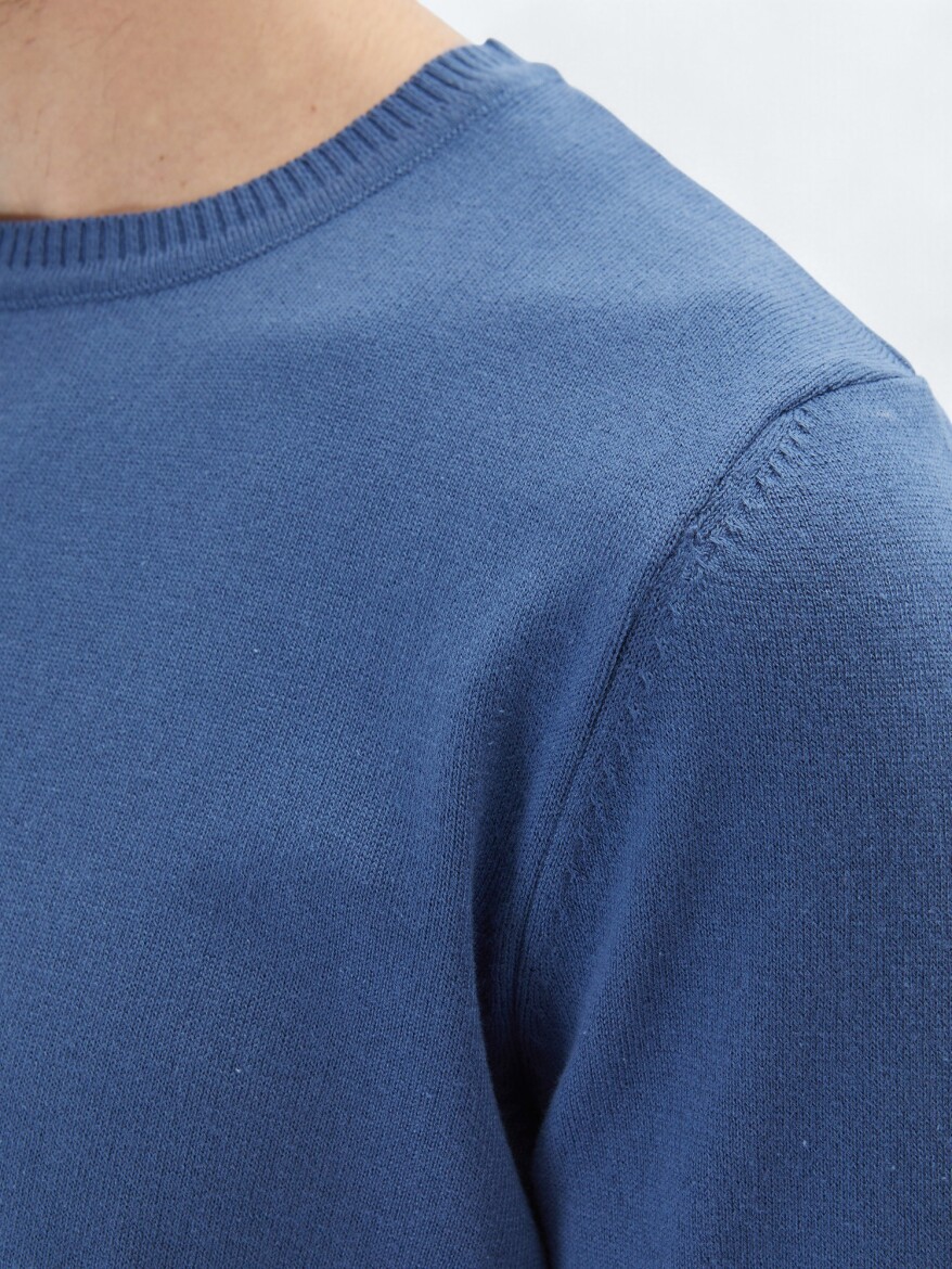 Indigo Knitwear Sweatshirt - 4