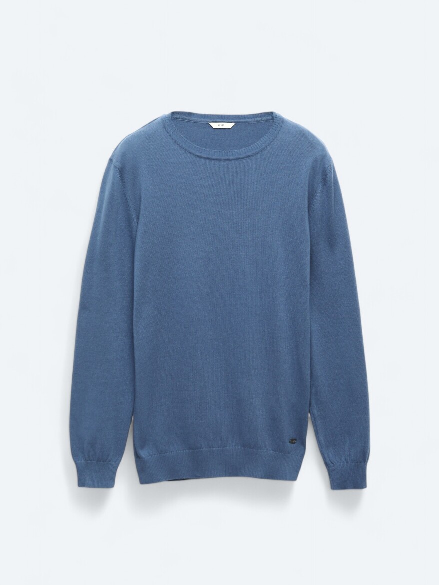 Indigo Knitwear Sweatshirt - 6