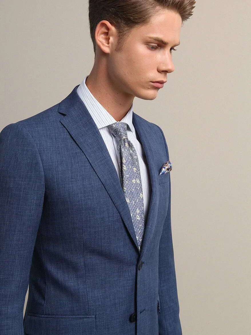 Indigo Micro Slim Fit Suit - 2